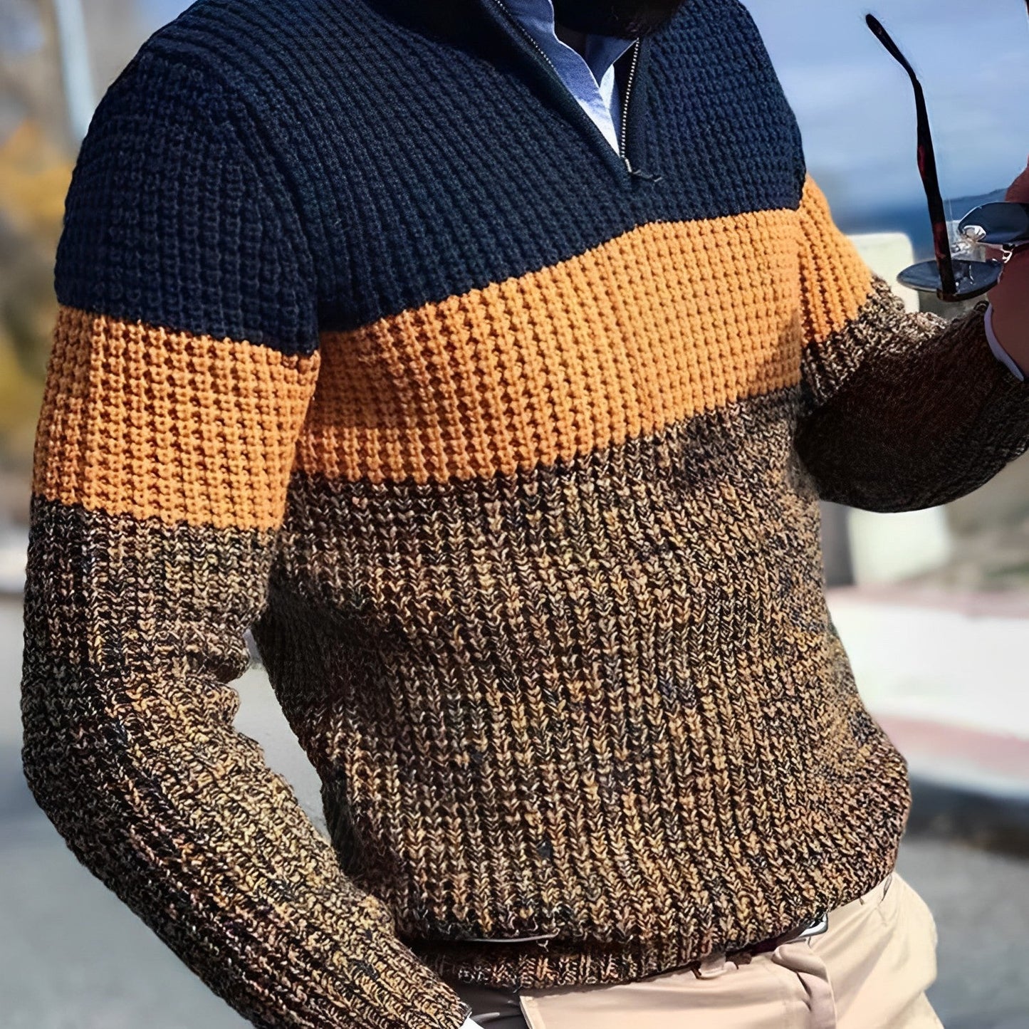 Yandara | Maglione color block per uomini