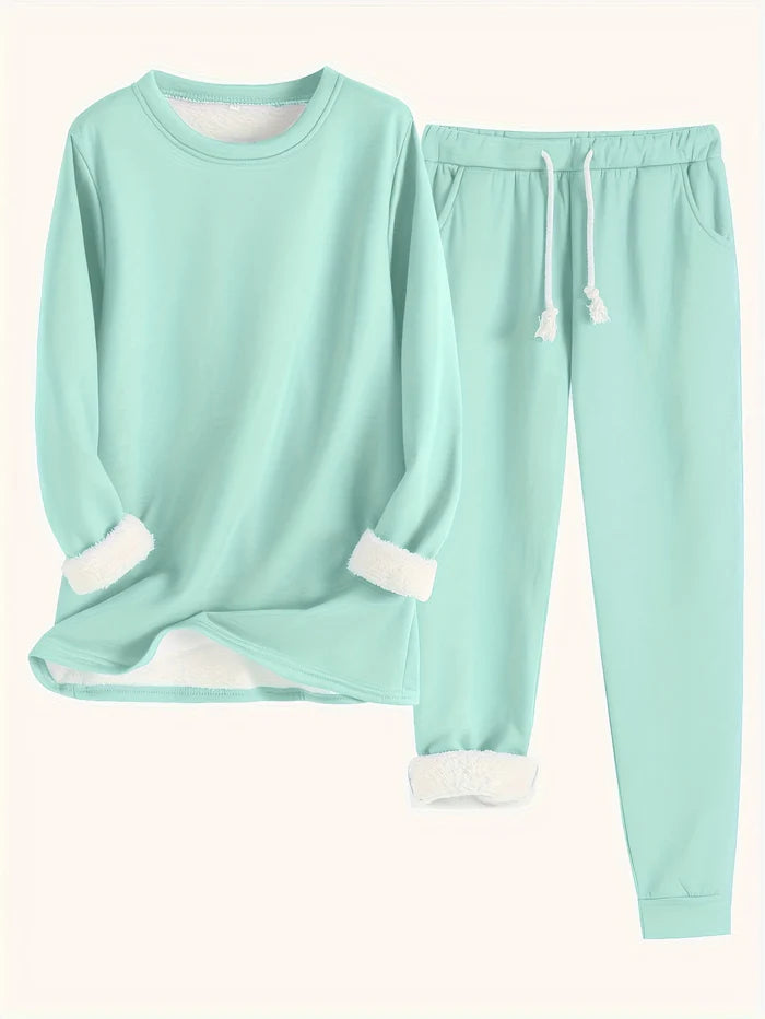 Set termico da donna | Due pezzi monocolore | Riscaldante e comodo