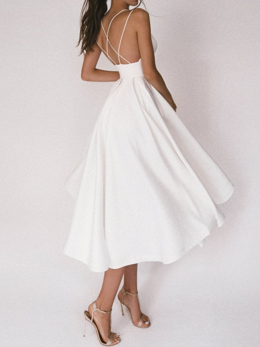 Rosebud | Abito con scollatura a V e spalline