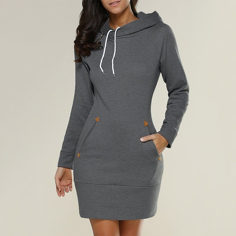 Barina | Abito hoodie casual fino al ginocchio