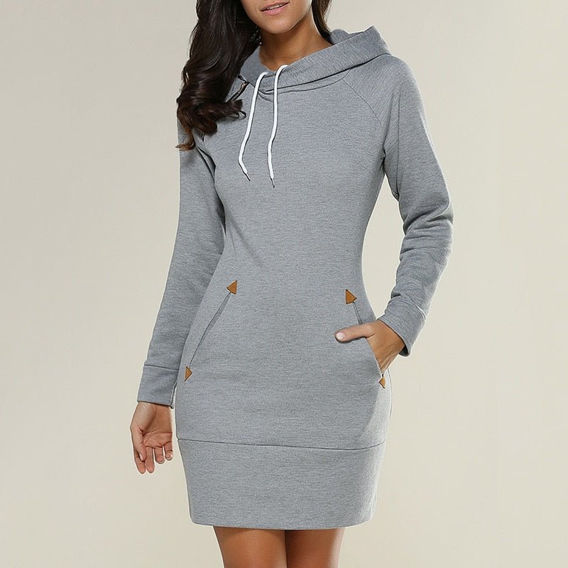 Barina | Abito hoodie casual fino al ginocchio