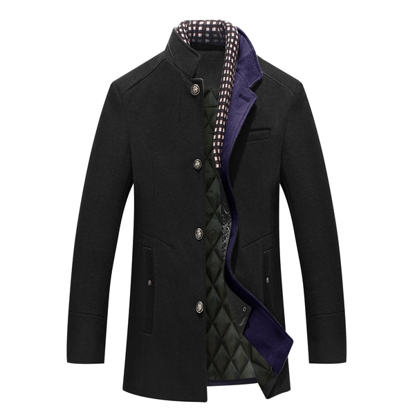 Cappotto invernale da uomo | Design elegante | Colletto alto | Caldo imbottito