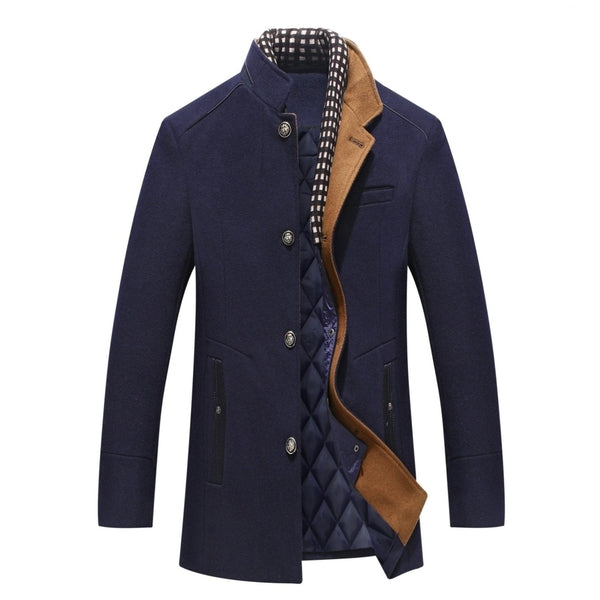 Cappotto invernale da uomo | Design elegante | Colletto alto | Caldo imbottito