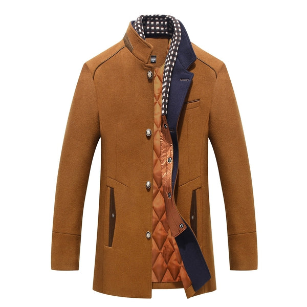 Cappotto invernale da uomo | Design elegante | Colletto alto | Caldo imbottito