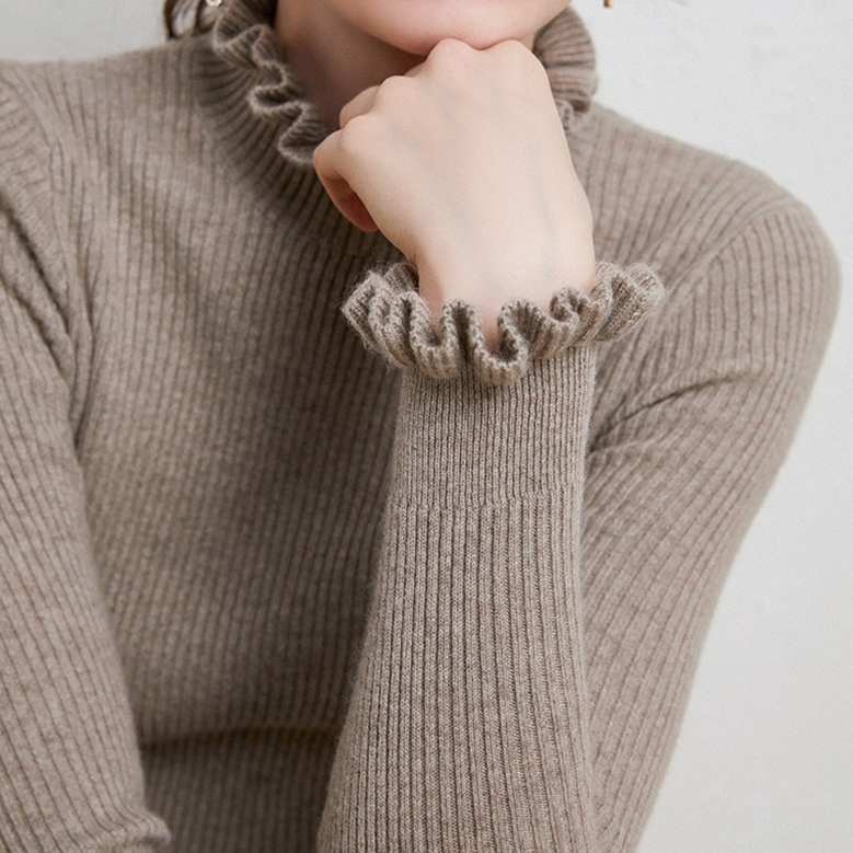 Maglione a collo alto donna | Classico | Qualità in maglia ultra fine cashmere