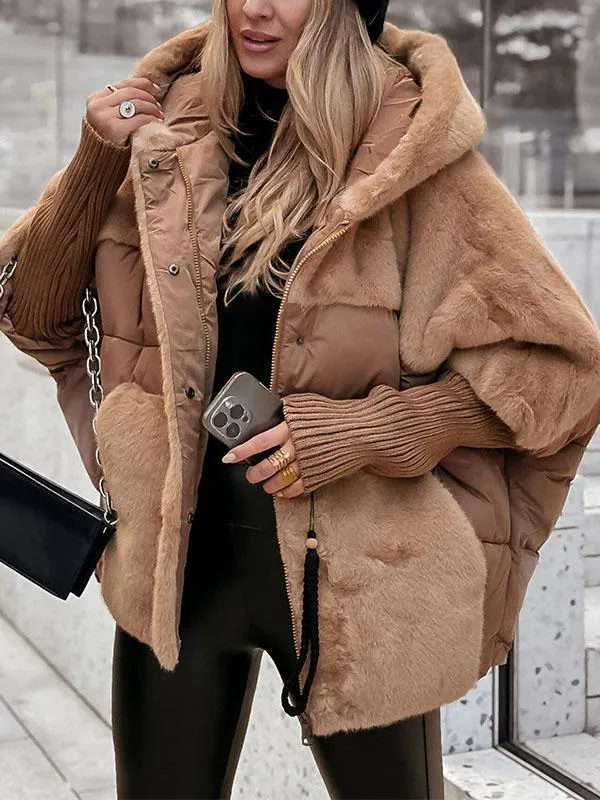 Sophie - Giacca termica invernale multicolore con cappuccio