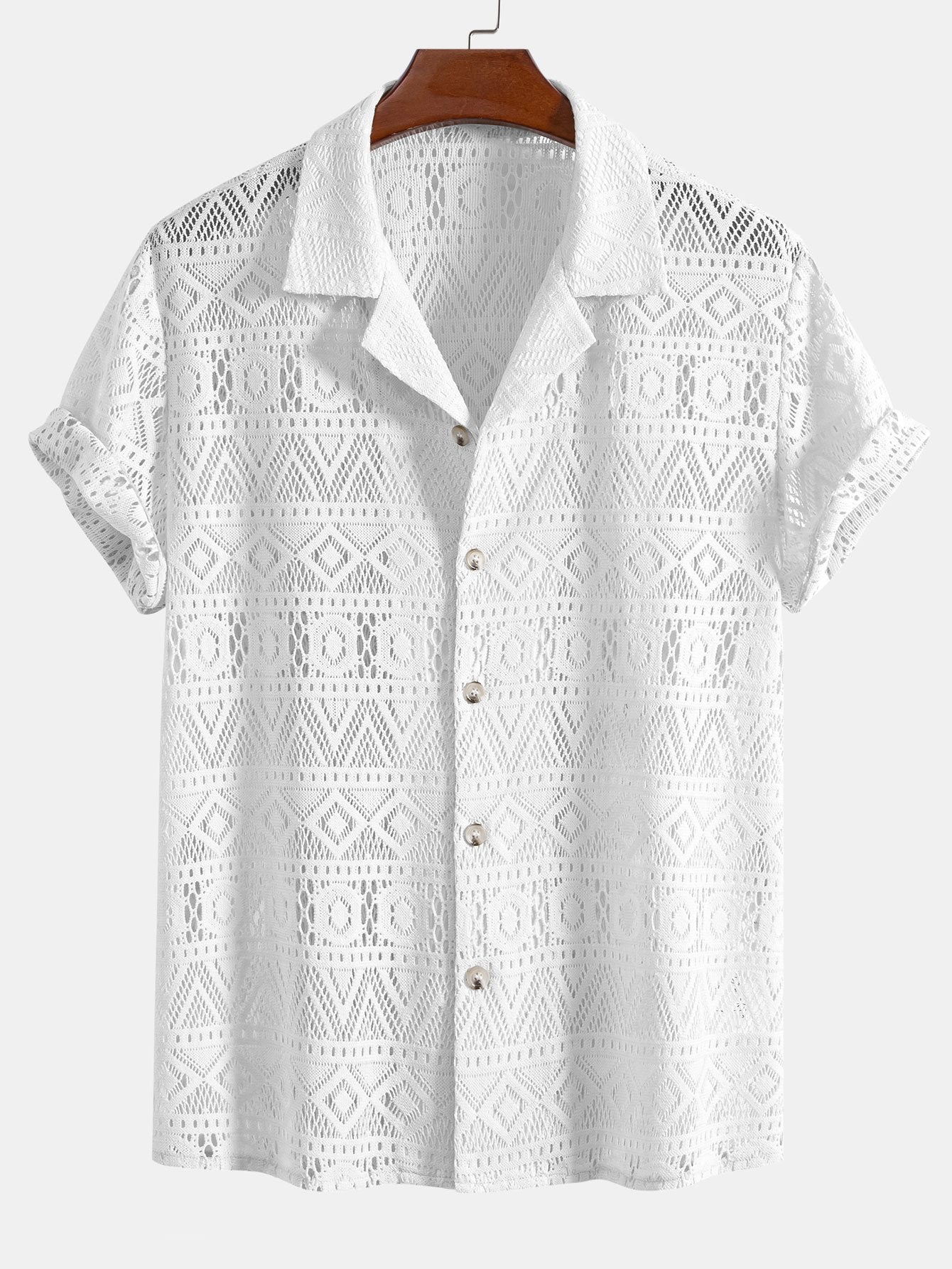 Ricardo - Camicia a maniche corte Geometry Textured Cuban