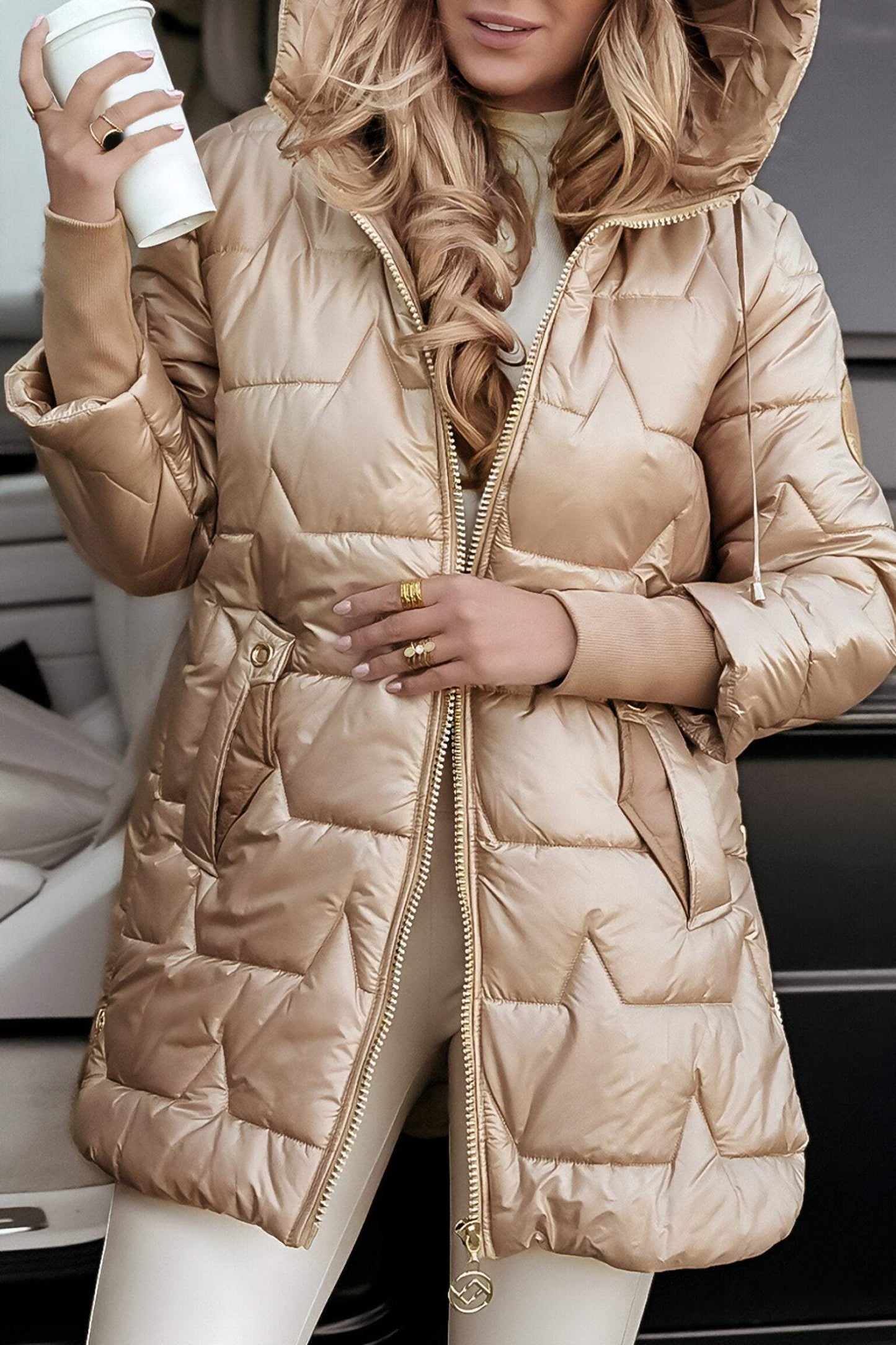 Giacca casual da donna | Giacca con cappuccio | Qualità del tessuto morbido | Quotidiano e tempo libero