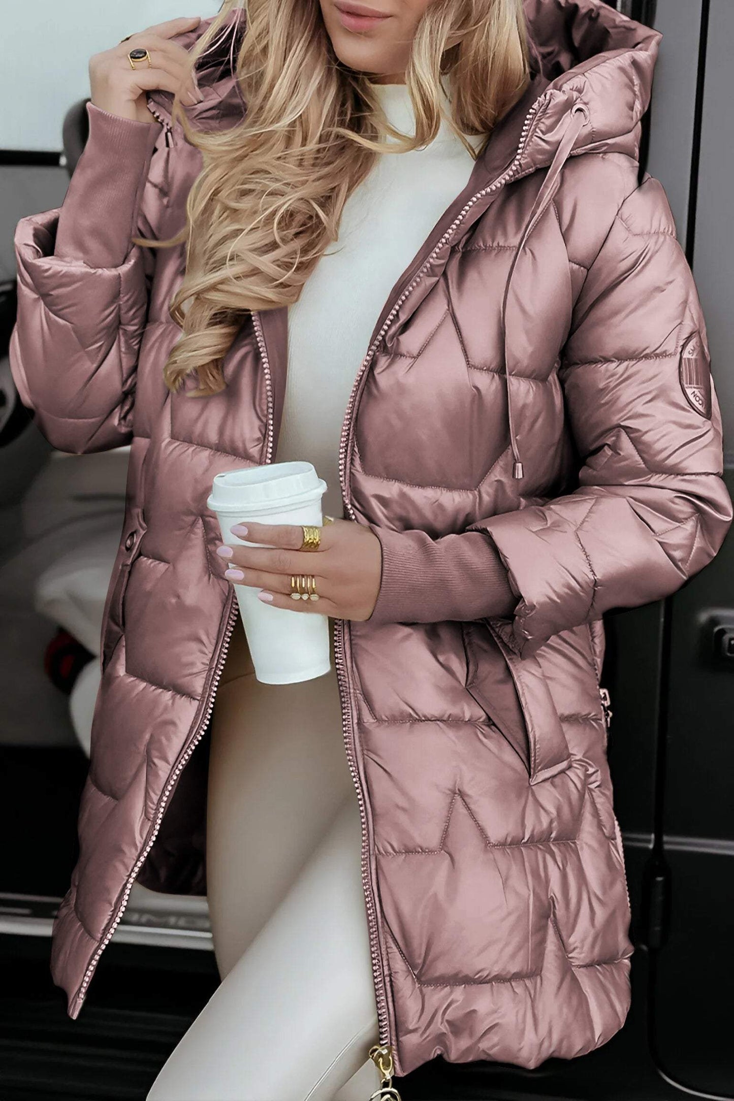 Giacca casual da donna | Giacca con cappuccio | Qualità del tessuto morbido | Quotidiano e tempo libero