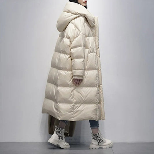 Puffermantel da donna | Giacca invernale lunga | Leggera e extra calda