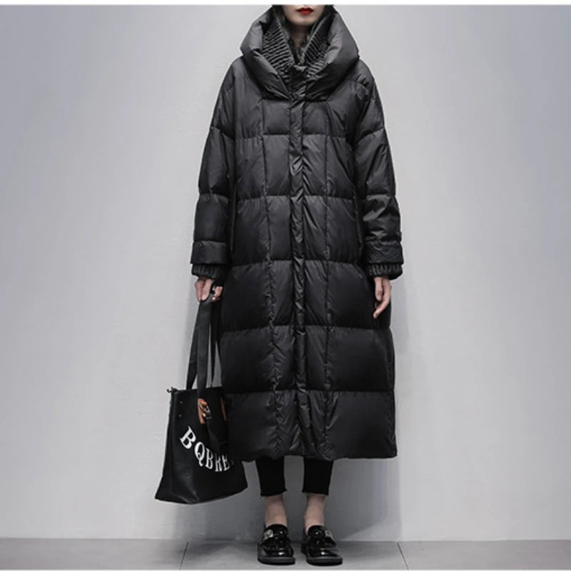 Puffermantel da donna | Giacca invernale lunga | Leggera e extra calda