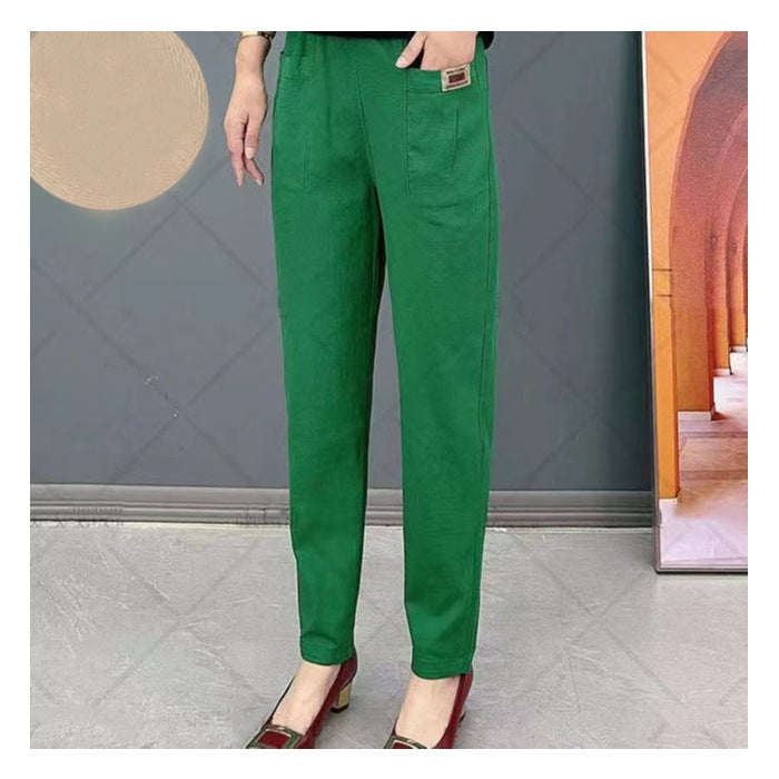 Ericka | Pantaloni in lino color ruggine per donne