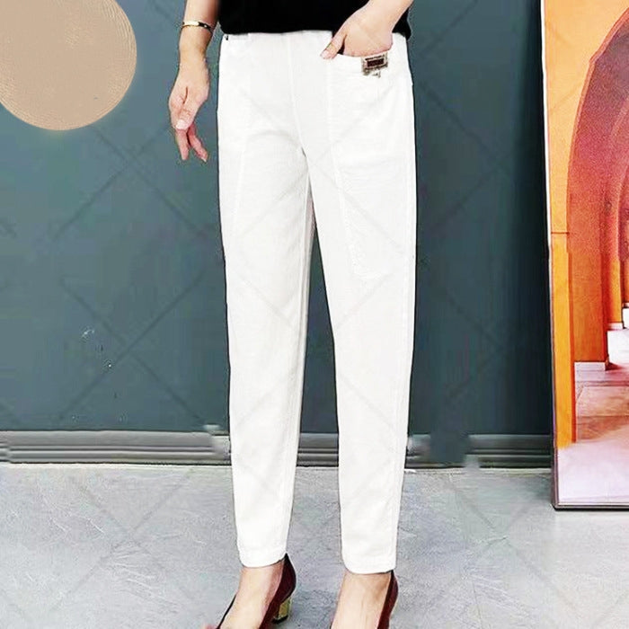 Ericka | Pantaloni in lino color ruggine per donne