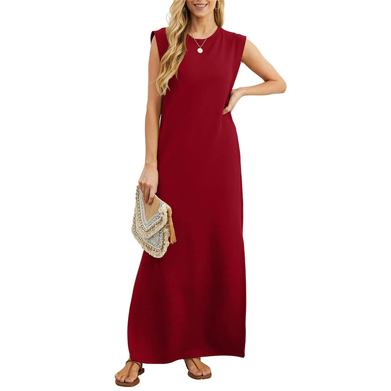 Levi | Vestito casual senza pieghe con orlo spacco