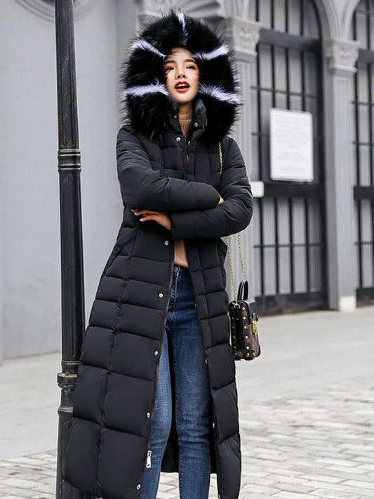Charlot | Lungo cappotto invernale caldo con cintura per donne