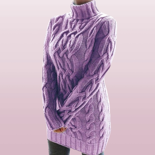 Brisael | Rimani caldo e accogliente con questo elegante vestito lavorato a maglia